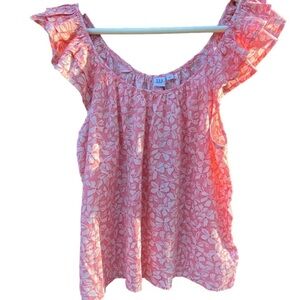 🍀3 for $25🍀 NWT Gap Pink Floral Summer Top Size Medium